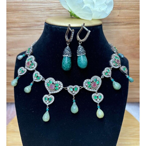 925 Sterling Silver Turkish Vintage Necklace  for Women,NEW,Antique,Handmade - Picture 5 of 5